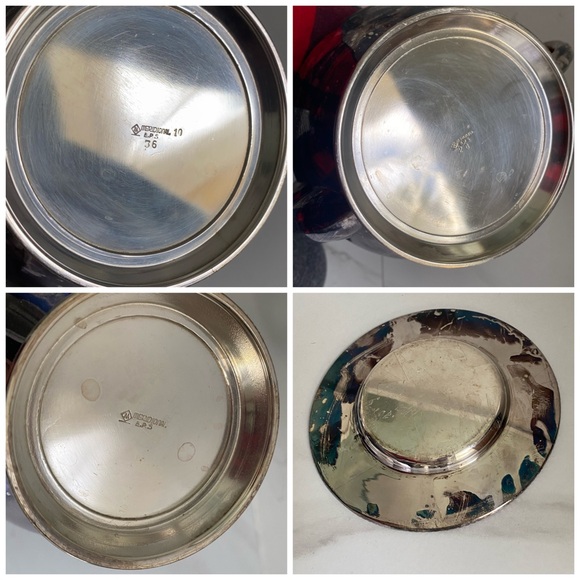 Vintage Meridional E.P.S Silver plated Teapot, Coffeepot, Creamer & Saucer Set - Picture 15 of 16